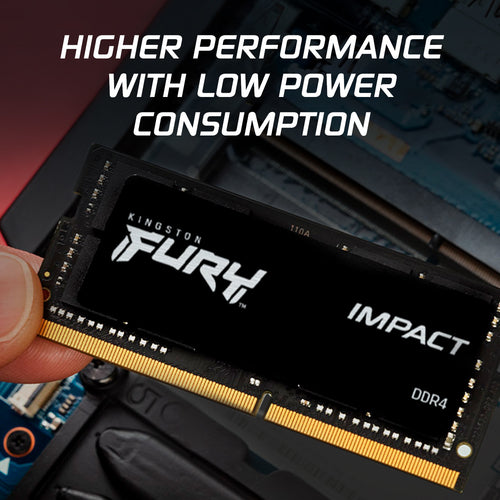 Kingston Technology FURY 16GB 3200MT/s DDR4 CL20 SODIMM Impact Kingston Technology FURY 16GB 3200MT/s DDR4 CL20 SODIMM Impact